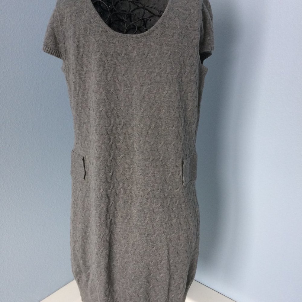 Notations Gray Sweater Dress Size S Short Sleeve
